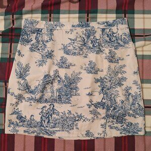 Cider Toile De Jouy Mini Casual Skirt XL